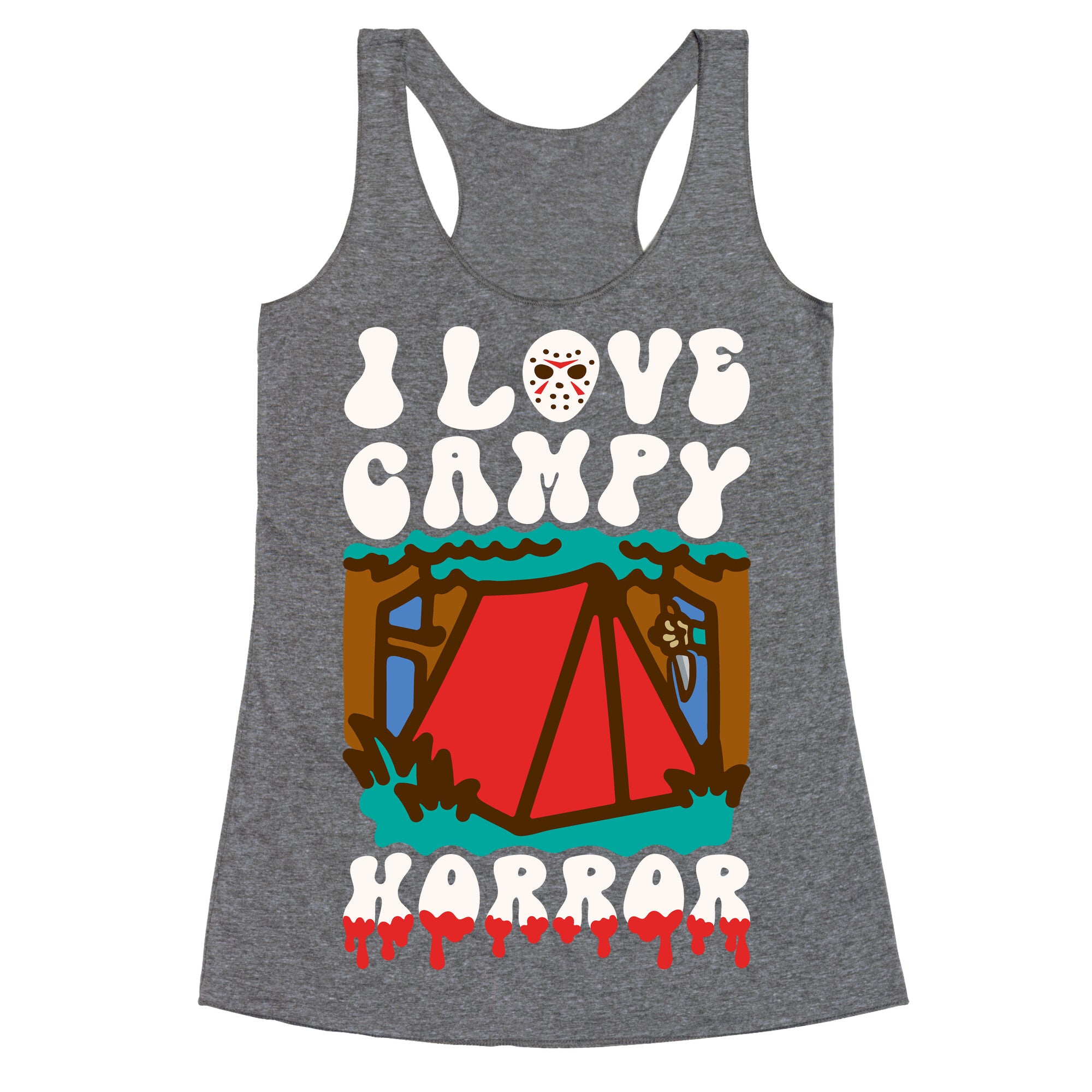 I Love Campy Horror Parody Racerback Tank